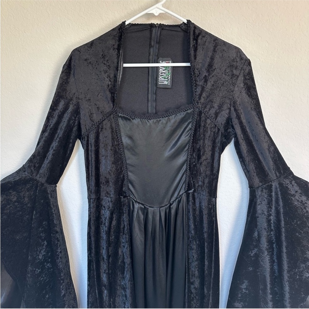 Lip Service Vintage Crushed Velvet Goth Witch Renaissance Dress L - Picture 4 of 16